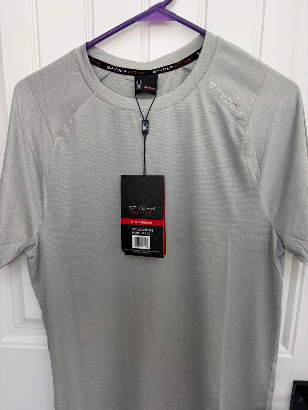 Spyder Men’s Light Gray Short Sleeve Performance Tee